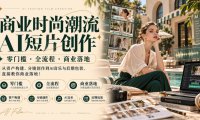 商业时尚潮流AI短片创作|零门槛・全流程・商业落地,从资产构建、分镜创作到AI音乐与后期包装,直接教你商业落地!