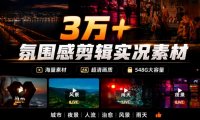 氛围感3W+海量高清剪辑实况素材,含雨天、雪天、夜景、街道等经典场景,伤感唯美励志短视频无水印素材