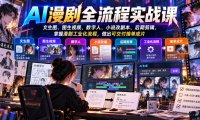 AI漫剧全流程实战课,文生图、图生视频、数字人、小说改剧本、后期剪辑,掌握漫剧工业化流程,做出可交付接单成片