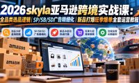 skyla亚马逊跨境实战课-更新1019:全品类选品逻辑|SP/SB/SD广告精细化|新品打爆旺季爆单全套运营教程