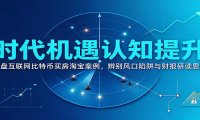 时代机遇认知提升:复盘互联网比特币买房淘宝案例,辨别风口陷阱与财报研读思路