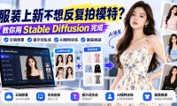 服装上新不想反复拍模特?教你用Stable Diffusion完成云端部署、提示词生成、AI模特训练与换装