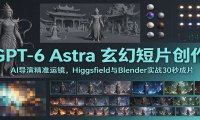 GPT-6 Astra 玄幻短片创作：AI导演精准运镜，Higgsfield与Blender实战30秒成片