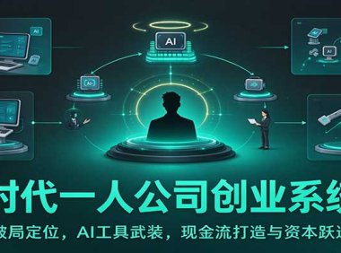 AI时代一人公司创业系统课：破局定位，AI工具武装，现金流打造与资本跃迁