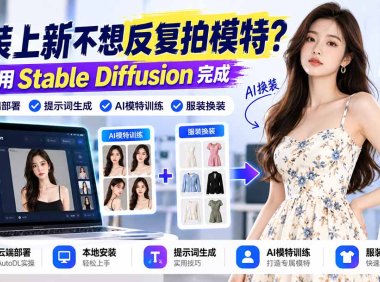 服装上新不想反复拍模特?教你用Stable Diffusion完成云端部署、提示词生成、AI模特训练与换装