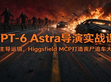 GPT-6 Astra导演实战课：AI主导运镜，Higgsfield MCP打造丧尸追车大片