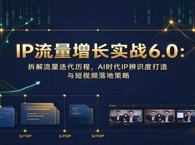 IP流量增长实战6.0：拆解流量迭代历程，AI时代IP辨识度打造与短视频落地策略