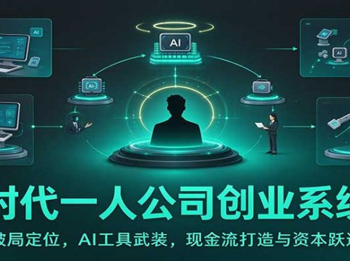 AI时代一人公司创业系统课:破局定位,AI工具武装,现金流打造与资本跃迁
