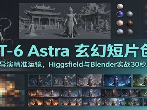 GPT-6 Astra 玄幻短片创作:AI导演精准运镜,Higgsfield与Blender实战30秒成片