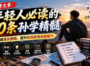 付费文章:年轻人必读的10条孙学精髓,突破成长困局,提升抗风险与创富能力