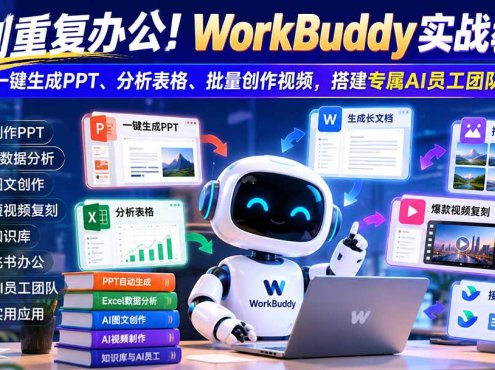 告别重复办公!WorkBuddy实战教学:一键生成PPT、分析表格、批量创作视频,搭建专属AI员工团队
