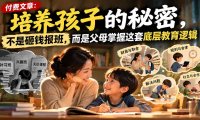付费文章：培养孩子的秘密，不是砸钱报班，而是父母掌握这套底层教育逻辑