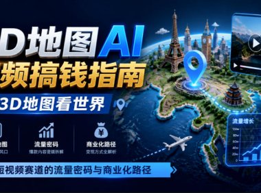 3D地图AI视频搞钱指南，3D地图看世界，AI短视频赛道的流量密码与商业化路径【文档】