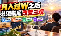 某公众号付费文章：月入过W之后，必须彻底改变三观