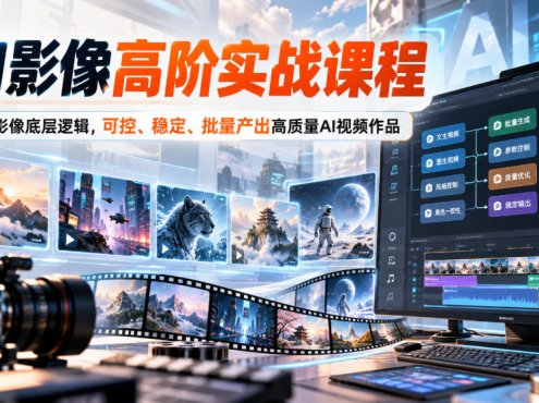AI影像高阶实战课程，吃透AI影像底层逻辑，可控、稳定、批量产出高质量AI视频作品