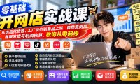 零基础开网店实战课:从选品找货源、工厂谈价到商品上架、自然流测品、客服发货与利润核算,教你从零起步
