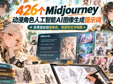 426个Midjourney动漫角色人工智能AI图像生成提示词,非常适合创造角色、场景和艺术构图