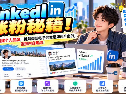 LinkedIn涨粉秘籍！从零搭建个人品牌，拆解爆款帖子究竟是如何产出的，告别内容焦虑！【原创双语字幕】