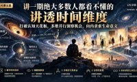 付费文章:讲一期绝大多数人都看不懂的,讲透时间维度,打破认知天花板,多维并行洞察机会,向内求索生命意义