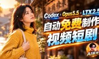 【无水印】Codex出图+免费LTX-2.5生成视频,Claude Opus 5.5全自动剪出1分钟情感短剧《停了的表》