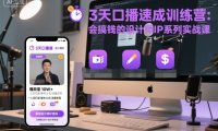3天口播速成训练营,会搞钱的设计师IP系列实战课